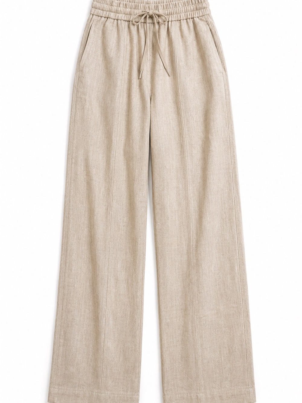 Maison Martin Margiela Beige Wide-Leg Drawstring Pants